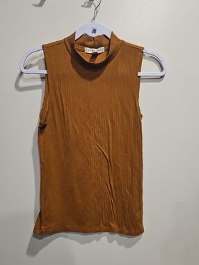 Eye Candy Ribbed Mock Neck Tank